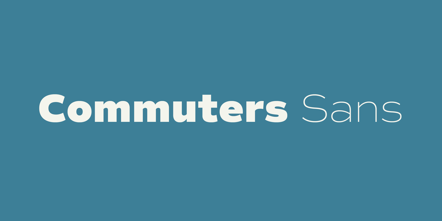 Пример шрифта Commuters Sans